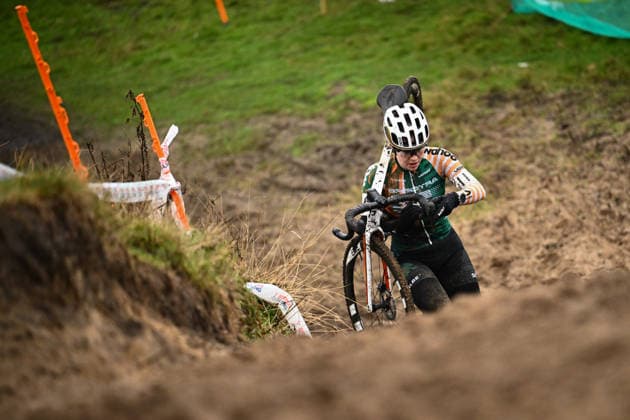 2026 Lloyds National Cyclo-cross Championships Picture by Olly Hassell SWpix.com SWpix.com - 11 01 2026 - Cycling - 2026 Lloyds National Cyclo-Cross Championships - Gypsies Green, South Shields, England - Elite Female - Anna Flynn (Spectra Racing) Copyright: x xSWpix.comx(t axPhotographyxHubxLtd)xOllyxHassell SWpix.comx SWP-3159-0344