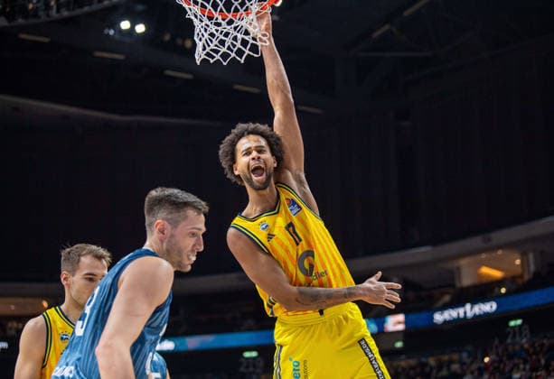 Basketball, Herren, Saison 2025 2026, easyCredit BBL (15. Spieltag), Alba Berlin - MLP Academics Heidelberg, Norris Agbakoko (Alba), 11.01.2026, Copyright: xSebastianxRäppold MatthiasxKochx