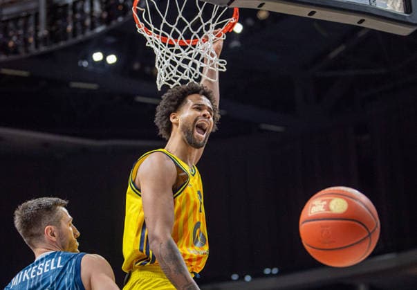 Basketball, Herren, Saison 2025 2026, easyCredit BBL (15. Spieltag), Alba Berlin - MLP Academics Heidelberg, Norris Agbakoko (Alba), 11.01.2026, Copyright: xSebastianxRäppold MatthiasxKochx