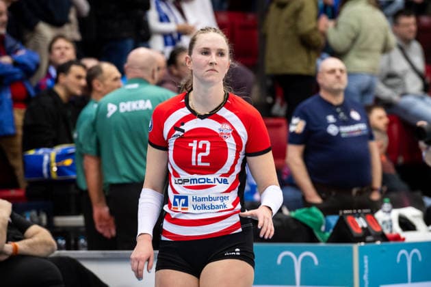 Hannah Ammerman (ETV Hamburger Volksbank Volleys, 12) GER, Allianz MTV Stuttgart - ETV Hamburger Volksbank Volleys, Volleyball Bundesliga, VBL, Spielzeit 2025 2026, 11.01.2026 GER, Allianz MTV Stuttgart - ETV Hamburger Volksbank Volleys, Volleyball Bundesliga, VBL, Spielzeit 2025 2026, 11.01.2026 Stuttgart Copyright: xSandyxDinkelackerx EP_SDR
