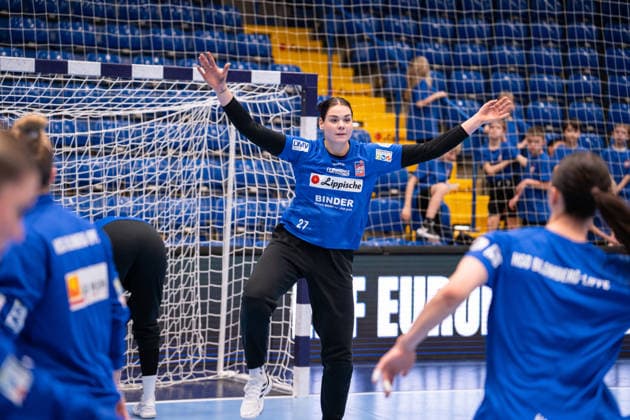 HSG Blomberg-Lippe (GER) vs. Chambray Touraine Handball (FRA), Handball, EHF European League Women, Gruppenphase, 11.1.2026, Saision 2025 2026, Lemgo Lara Lepschi (HSG Blomberg-Lippe, 27) beim Aufwaermen Lemgo Phoenix Contact Arena Deutschland