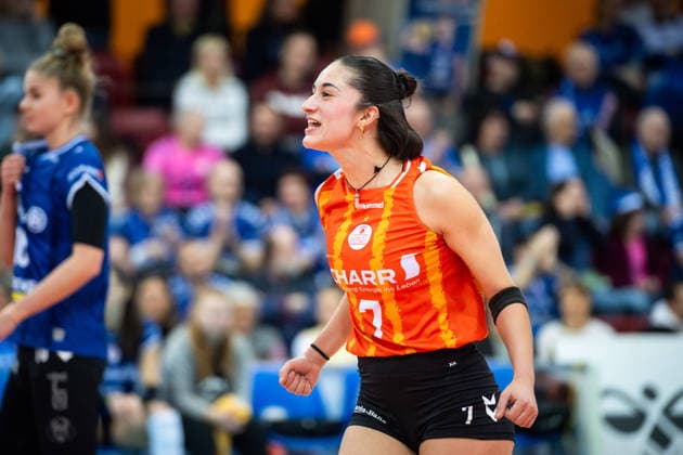 Fabiana Mottis (Allianz MTV Stuttgart, 07) - Jubel, Freude GER, Allianz MTV Stuttgart - ETV Hamburger Volksbank Volleys, Volleyball Bundesliga, VBL, Spielzeit 2025 2026, 11.01.2026 GER, Allianz MTV Stuttgart - ETV Hamburger Volksbank Volleys, Volleyball Bundesliga, VBL, Spielzeit 2025 2026, 11.01.2026 Stuttgart Copyright: xSandyxDinkelackerx EP_SDR