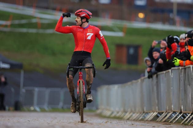 2026 Lloyds National Cyclo-cross Championships Picture by Alex Whitehead SWpix.com SWpix.com - 11 01 2026 - Cycling - 2026 Lloyds National Cyclo-Cross Championships - Gypsies Green, South Shields, England - Elite Open, Winner Cameron Mason (Alpecin Deceuninck) Wins Fourth National Title Copyright: x xSWpix.comx(t axPhotographyxHubxLtd)xAlexxWhitehead SWpix.comx SWP-3159-0390
