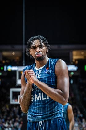 Basketball Berlin 11.01.2026 Saison 2025 2026 EasyCredit BBL 1. Bundesliga Männer, Herren Alba Berlin - MLP Academics Heidelberg Osun Osunniyi (Heidelberg, No.12)