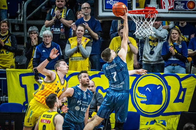 Basketball Berlin 11.01.2026 Saison 2025 2026 EasyCredit BBL 1. Bundesliga Männer, Herren Alba Berlin - MLP Academics Heidelberg Dusan Neskovic (Heidelberg, No.07)