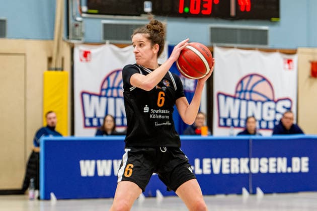 Pauline Bantes (Talents BonnRhöndorf,No.06) DEU, Leverkusen, 11.01.2026 Basketball, Damen 2.Bundesliga Nord, 14. Spieltag, Wings Leverkusen - Talents BonnRhöndorf
