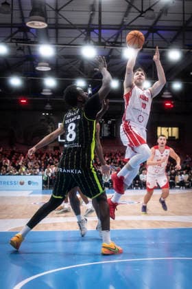 Barmer 2. Basketball Bundesliga ProA: Rheinstars Koeln vs. BBC Bayreuth, 11.01.26 Köln, 11.01.26 - Haris Hujic (RheinStars Köln, 10, SG), Nat Diallo (BBC Bayreuth, 8) während des Spiels der Barmer 2. Basketball Bundesliga ProA: Rheinstars Koeln vs. BBC Bayreuth in der Motor World in Köln. Copyright: xBEAUTIFULxSPORTS AxelxKohringx