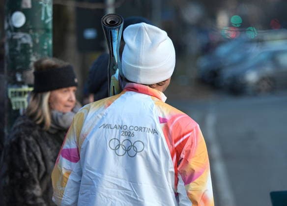 Turin, the arrival of the Milan-Cortina 2026 Olympic Flame, through the city along an 11 km route  Copyright: xriccardoxgiordanox xipa-agency.netx xriccardoxgiordanox IPA_Agency_IPA69938659