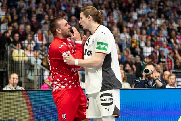 Men s Handball International: Germany vs. Croatia, 11.01.2026 HANNOVER, GERMANY - JANUARY 11: Juri Knorr ( 15 Germany) during the match between Men s Handball International: Germany vs. Croatia at ZAG Arena on January 11, 2026 in Hannover, Germany. Copyright: xBEAUTIFULxSPORTS KennyxBeelex