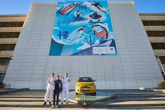 January 11, 2026, Torino: Dopo aver attraversato alcuni dei principali siti produttivi italiani del Gruppo - Pomigliano d Arco, Melfi e Modena - il viaggio della Fiamma Olimpica verso Milano Cortina 2026 raggiunge lo storico stabilimento di Mirafiori a Torino, con una cerimonia speciale alla presenza di John Elkann, Presidente di , che ha acceso la fiaccola con la Fiamma Olimpica, e nelle vesti di tedofori, di Emanuele Cappellano, COO Enlarged Europe, e Olivier Francois, CEO di FIAT e Global CMO di , Torino, 11 gennaio 2026 ANSA ufficio stampa ++FOTO DIFFUSA DALL UFFICIO STAMPA - USARE SOLO PER ILLUSTRARE OGGI LA NOTIZIA INDICATA NEL TITOLO - NON ARCHIVIARE FOTO NON IN VENDITA - DA USARE SOLO PER FINI GIORNALISTICI - NPK+++ .---.An handout picture provided by press office shows the journey of the Olympic Flame towards Milano Cortina 2026 which reaches the historic Mirafiori factory in Turin, with a special ceremony in the presence of John Elkann, President of , who lit the torch with the Olympic Flame, and in the guise of torchbearers, Emanuele Cappellano, COO Enlarged Europe, and Olivier Francois, CEO of FIAT and Global CMO of , Turin, 11 January 2026 ANSA press office handout +++ ANSA PROVIDES ACCESS TO THIS HANDOUT PHOTO TO BE USED SOLELY TO ILLUSTRATE NEWS REPORTING OR COMMENTARY ON THE FACTS OR EVENTS DEPICTED IN THIS IMAGE - NO ARCHIVING - NO LICENSING - NPK Milano Cortina: La Fiamma Olimpica Fa Tappa Allo Storico Stabilimento Di Mirafiori  - ZUMAa110 20260111_zaf_a110_045 Copyright: xStellantisx