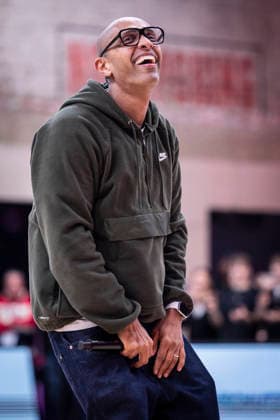 Barmer 2. Basketball Bundesliga ProA: Rheinstars Koeln vs. BBC Bayreuth, 11.01.26 Köln, 11.01.26 - Rheinstars- Moderator Amiaz Habtu während des Spiels der Barmer 2. Basketball Bundesliga ProA: Rheinstars Koeln vs. BBC Bayreuth in der Motor World in Köln. Copyright: xBEAUTIFULxSPORTS AxelxKohringx