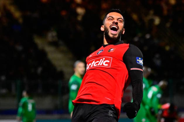 FOOTBALL : Chantilly vs Rennes - Coupe de France - 11 01 2026 Mousa Tamari ( 11 - Rennes ) celebrates during the French Cup match between US Chantilly and Stade Rennais FC at Stade Pierre Brisson on January 11, 2026 in Beauvais, France. ( Photo by Federico Pestellini PSNewZ ) - BeauvaisFrance  Copyright: xFedericoxPestellinix