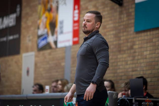 MatÄ«ss RoÅ¾lapa (LVA) Headcoach Royals - GiroLive Panthers Osnabrück 73:65 Saarlouis Royals. - 1. Damen Basketball Bundesliga 1DBBL Panthers gegen Royals