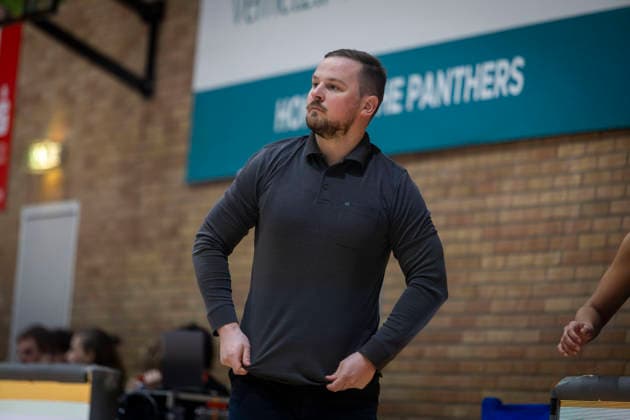MatÄ«ss RoÅ¾lapa (LVA) Headcoach Royals - GiroLive Panthers Osnabrück 73:65 Saarlouis Royals. - 1. Damen Basketball Bundesliga 1DBBL Panthers gegen Royals