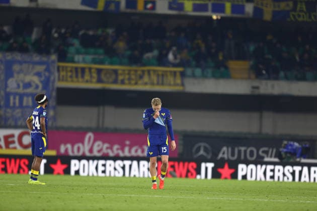 January 11, 2026, Verona, Veneto, Italy: VICTOR NELSSON 15 of Hellas Verona looks dejected on Matchday 20 of 38 of the Serie A 2025 26 between HELLAS VERONA and LAZIO at the Bentegodi Stadium in Verona, Italy Verona Italy - ZUMAc179 20260111_zep_c179_028 Copyright: xMickaelxChavetx
