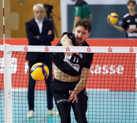 Marco MILOVANOVIC (Haching), He-Volleyball, 1. BL,25 26, TSV Haching Muenchen vs Helios Gizzlys Giesen, , Geothermie Arena, Unterhaching, 11.01.26 Copyright: WolfgangxFehrmann