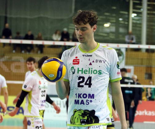 Austin WILMOT (Giesen) He-Volleyball, 1. BL,25 26, TSV Haching Muenchen vs Helios Gizzlys Giesen, , Geothermie Arena, Unterhaching, 11.01.26 Copyright: WolfgangxFehrmann