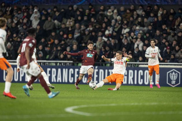 FOOTBALL: Coupe de France 16e de finale FC Metz vs Montpellier - 11 01 2026 Stade Saint-Symphorien. Metz Tsitaishvili Giorgi 7  Copyright: xelyxandroxcegarrax
