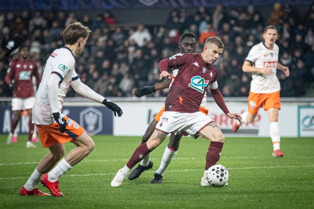 FOOTBALL: Coupe de France 16e de finale FC Metz vs Montpellier - 11 01 2026 Stade Saint-Symphorien. Metz Hein Gauthier 10  Copyright: xElyxandroxCEGARRAx