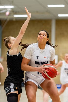 Olivia Okpara (Wings Leverkusen,No.13) in Aktion DEU, Leverkusen, 11.01.2026 Basketball, Damen 2.Bundesliga Nord, 14. Spieltag, Wings Leverkusen - Talents BonnRhöndorf