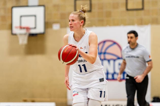 Leonie Kampes (Wings Leverkusen,No.11) DEU, Leverkusen, 11.01.2026 Basketball, Damen 2.Bundesliga Nord, 14. Spieltag, Wings Leverkusen - Talents BonnRhöndorf