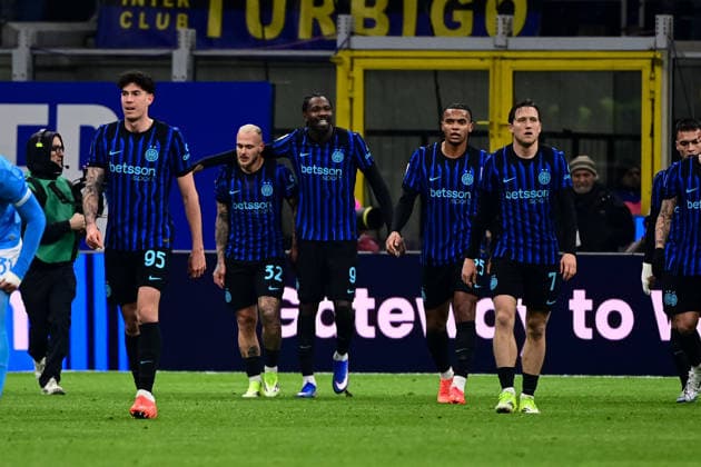 Inter Milan v Napoli - Italian Serie A MILAN, ITALY - JANUARY 11:Federico Dimarco of Inter Milan celebrates after scoring his team first goal during the Italian Serie A football match Inter Milan vs Napoli at San Siro Stadium in Milan, Italy on January 11, 2026 Piero Cruciatti Anadolu Milan Italy. Editorial use only. Please get in touch for any other usage.  Copyright: x2026xAnadoluxPieroxCruciattix