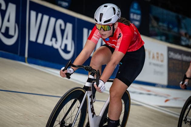 TVEIT Nora: Sixdays Bremen 2026 Team 6 - TVEIT Nora ( NOR ) - Black Querformat - quer - horizontal - Landscape - Event Veranstaltung: Sixdays Bremen 2026 - Category Kategorie: Cycling - Track cycling, Rad, Radsport, Bahnrad, Bahn Sixdays - Elite Women - Location Ort: Europe Germany - Bremen - ÖVB Arena - Discipline: Points Race - Distance: ... m - Date Datum: 11.01.2026 Sunday Day 3 -