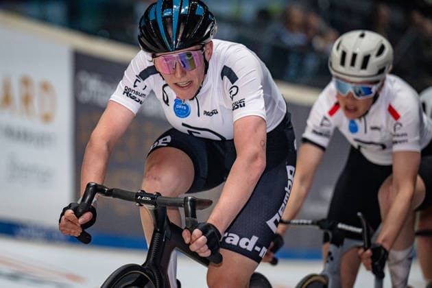 BRAUßE Franziska: Sixdays Bremen 2026 Team 1 - BRAUßE Franziska ( GER ) - Black - Querformat - quer - horizontal - Landscape - Event Veranstaltung: Sixdays Bremen 2026 - Category Kategorie: Cycling - Track cycling, Rad, Radsport, Bahnrad, Bahn Sixdays - Elite Women - Location Ort: Europe Germany - Bremen - ÖVB Arena - Discipline: Points Race - Distance: ... m - Date Datum: 11.01.2026 Sunday Day 3 -