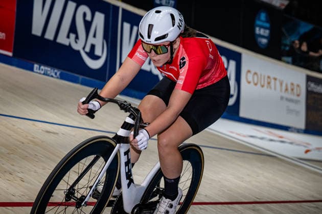 TVEIT Nora: Sixdays Bremen 2026 Team 6 - TVEIT Nora ( NOR ) - Black Querformat - quer - horizontal - Landscape - Event Veranstaltung: Sixdays Bremen 2026 - Category Kategorie: Cycling - Track cycling, Rad, Radsport, Bahnrad, Bahn Sixdays - Elite Women - Location Ort: Europe Germany - Bremen - ÖVB Arena - Discipline: Scratch Race - Distance: ... m - Date Datum: 11.01.2026 Sunday Day 3 -