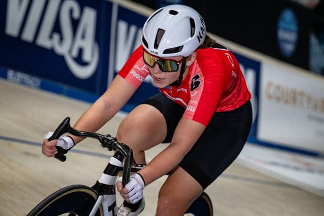 TVEIT Nora: Sixdays Bremen 2026 Team 6 - TVEIT Nora ( NOR ) - Black Querformat - quer - horizontal - Landscape - Event Veranstaltung: Sixdays Bremen 2026 - Category Kategorie: Cycling - Track cycling, Rad, Radsport, Bahnrad, Bahn Sixdays - Elite Women - Location Ort: Europe Germany - Bremen - ÖVB Arena - Discipline: Scratch Race - Distance: ... m - Date Datum: 11.01.2026 Sunday Day 3 -