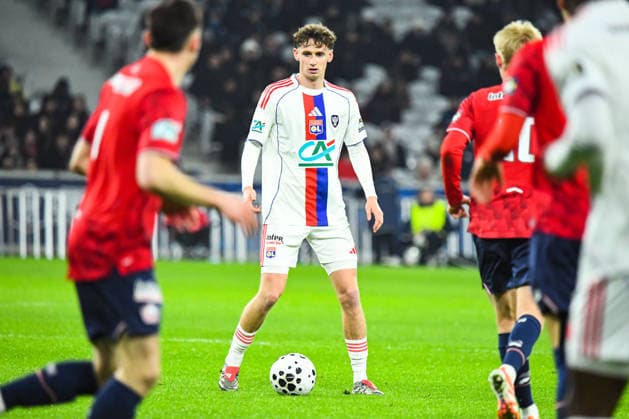 FOOTBALL : Lille OSC vs Olympique Lyonnais - Coupe de France - 16e de finale - 11 01 2026 Tyler Morton (OL) Villeneuve d AscqFrance  Copyright: xBaptistexAutissierx