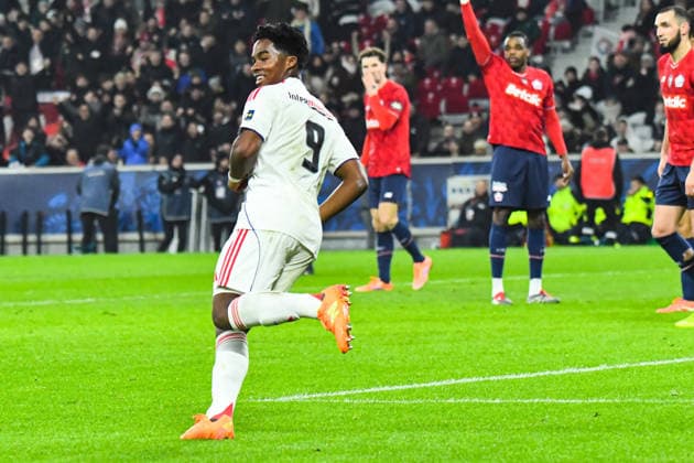FOOTBALL : Lille OSC vs Olympique Lyonnais - Coupe de France - 16e de finale - 11 01 2026 Joie des joueurs de l™OL aprÃ s le but de Endrick (OL) Villeneuve d AscqFrance  Copyright: xBaptistexAutissierx