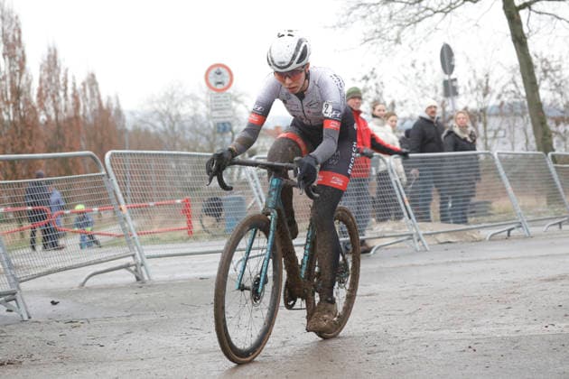 11.01.2026 Deutsche Meisterschaft Rad-Cross Bensheim Deutsche Radcross Meisterschaft 2026 hier Elite Frauen später Platz 2 Sina van THIEL (Nr 2 RSC Kempten) Vizemeisterin Bensheim Hessen Deutschland
