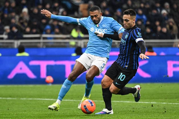 CALCIO - Serie A - Inter - FC Internazionale vs SSC Napoli Lautaro Matinez of Inter FC in action during the Italian Serie A football match between Inter FC and SSC Napoli on January 11th, 2026 at Giuseppe Meazza San Siro Siro stadium in Milan, Italy. Photo Tiziano Ballabio Milan Italy  Copyright: xIPAxSport ABACAx