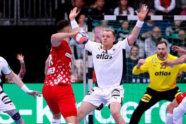FISCHER Justus Team Deutschland DHB Handball Laenderspiel Deutschland - Kroatien am 11.01.2026 in Hanover in der ZAG Arena Copyright: xLacixPerenyix