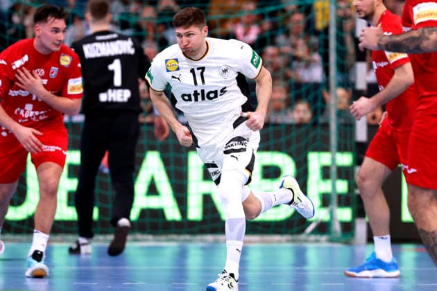 ZERBE Lukas Team Deutschland DHB Handball Laenderspiel Deutschland - Kroatien am 11.01.2026 in Hanover in der ZAG Arena Copyright: xLacixPerenyix