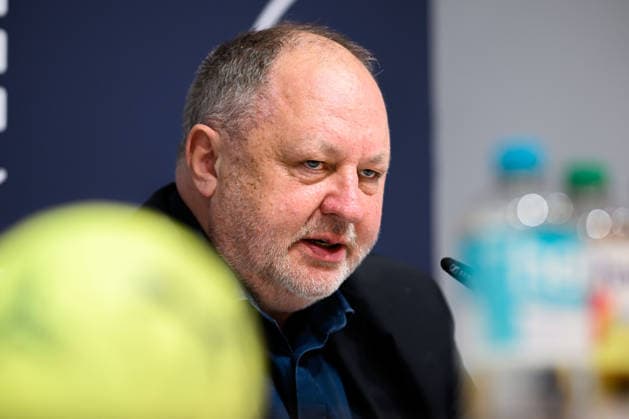 Hannover: Handball - Laenderspiel - Deutschland - Kroatien DHB Praesident Andreas Michelmann (Deutschland) Hannover ZAG Arena Nordrhein-Westfalen Deutschland