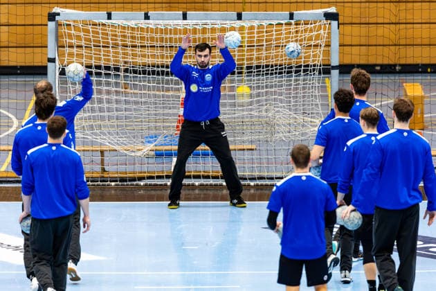 12.01.2026, GER, Handball, Maenner, Saison 25 26, Daikin 1.Bl, ThSV Eisenach Trainingsauftakt 2026 Der ThSV Eisenach steigt nach dem Jahreswechsel wieder in das Training ein. im Bild Matija Spikic (ThSV Eisenach,1) 99817 Eisenach Werner-Assmann-Halle Am Sportp Thueringen Deutschland