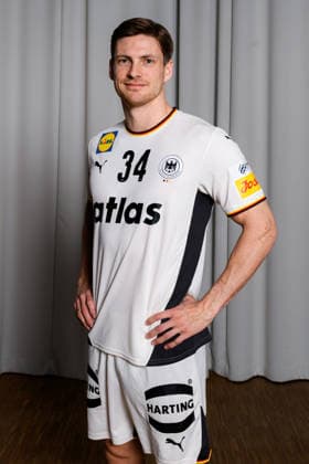 Hannover: Handball - EM 2026 - Deutschland - Pressekonferenz Rune Dahmke (Deutschland) Portrait Gesicht Hannover Deutschland