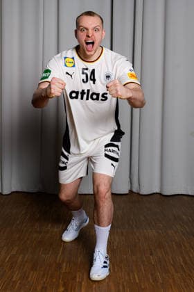 Hannover: Handball - EM 2026 - Deutschland - Pressekonferenz Justus Fischer (Deutschland) Hannover Deutschland