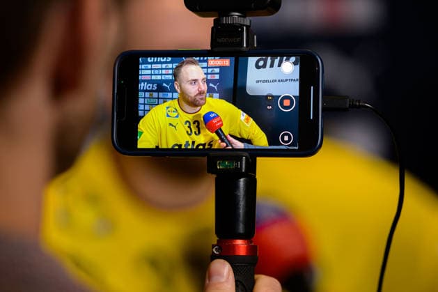 Hannover: Handball - EM 2026 - Deutschland - Pressekonferenz Torhueter Andreas Wolff (Deutschland) im SKY Interview Hannover Deutschland