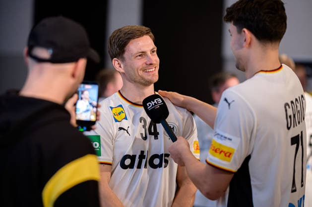 Hannover: Handball - EM 2026 - Deutschland - Pressekonferenz Rune Dahmke (Deutschland), Marko Grgic (Deutschland) Hannover Deutschland