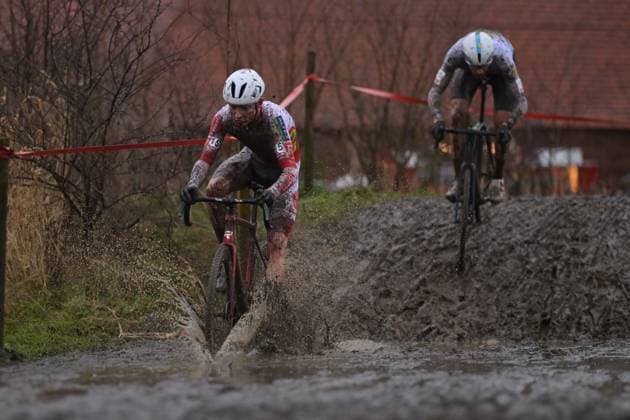 Belgian Gerben Kuypers pictured in action during the men s elite race of the Cyclocross Otegem cycling event, Monday 12 January 2026 in Otegem, the day after the Belgian national cyclocross championships. DAVIDxPINTENS  x155366196x