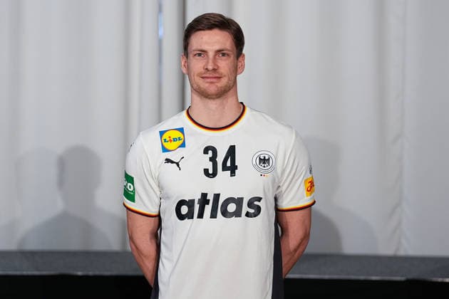 12.01.2026, xydrx, Handball, Portraittermin der Deutschen Nationalmannschaft in Hannover vor der EHF Euro 2026: Rune Dahmke Niedersachsen Deutschland