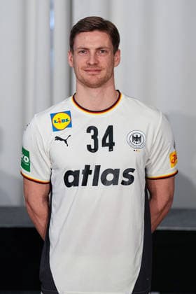 12.01.2026, xydrx, Handball, Portraittermin der Deutschen Nationalmannschaft in Hannover vor der EHF Euro 2026: Rune Dahmke Niedersachsen Deutschland