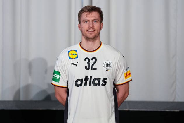12.01.2026, xydrx, Handball, Portraittermin der Deutschen Nationalmannschaft in Hannover vor der EHF Euro 2026: Franz Semper Niedersachsen Deutschland