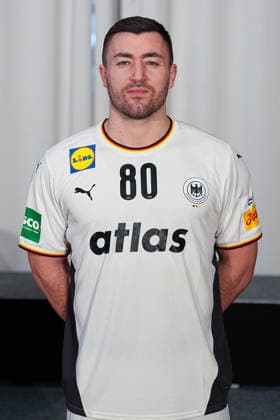 12.01.2026, xydrx, Handball, Portraittermin der Deutschen Nationalmannschaft in Hannover vor der EHF Euro 2026: Jannik Kohlbacher Niedersachsen Deutschland