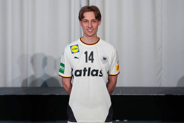 12.01.2026, xydrx, Handball, Portraittermin der Deutschen Nationalmannschaft in Hannover vor der EHF Euro 2026: Mathis Haeseler Niedersachsen Deutschland