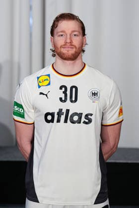 12.01.2026, xydrx, Handball, Portraittermin der Deutschen Nationalmannschaft in Hannover vor der EHF Euro 2026: Tom Kiesler Niedersachsen Deutschland