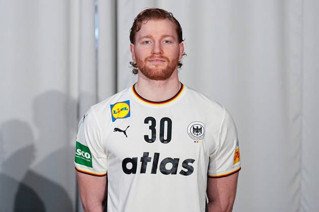 12.01.2026, xydrx, Handball, Portraittermin der Deutschen Nationalmannschaft in Hannover vor der EHF Euro 2026: Tom Kiesler Niedersachsen Deutschland